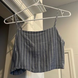 john galt blue striped tank top